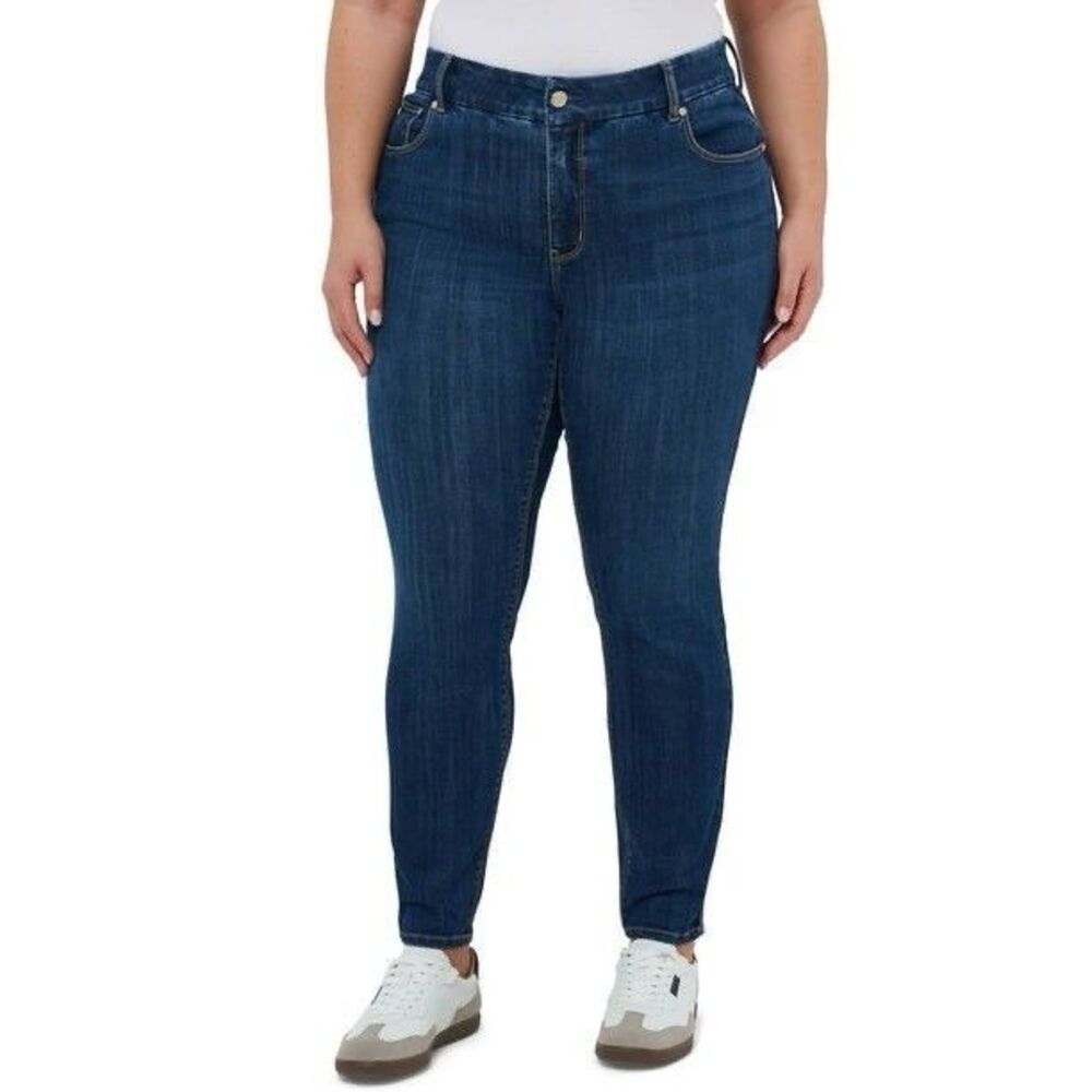 Seven7 Women's Plus Tummyless Jean Blue Size 22W NWT